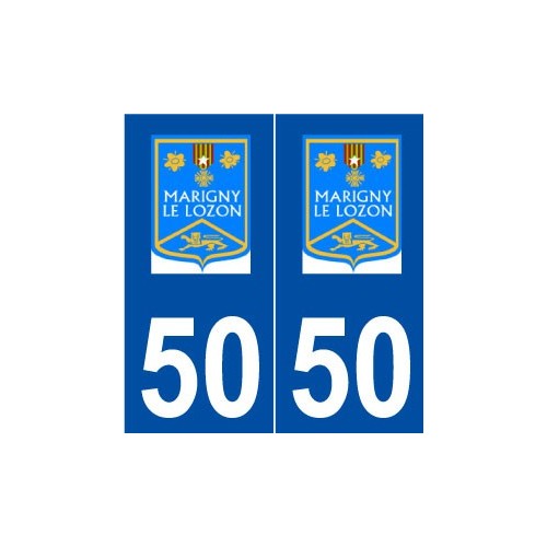 50 Marigny logo autocollant plaque stickers ville