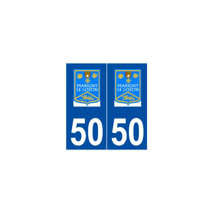 50 Marigny logo autocollant plaque stickers ville