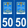 50 Marigny logo autocollant plaque stickers ville