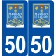 50 Marigny logo autocollant plaque stickers ville