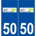 50 Martinvast logo autocollant plaque stickers ville