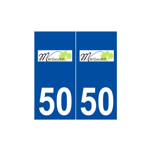 50 Martinvast logo autocollant plaque stickers ville