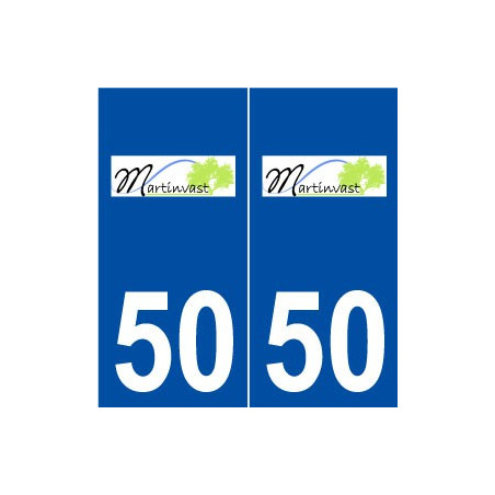 50 Martinvast logo autocollant plaque stickers ville