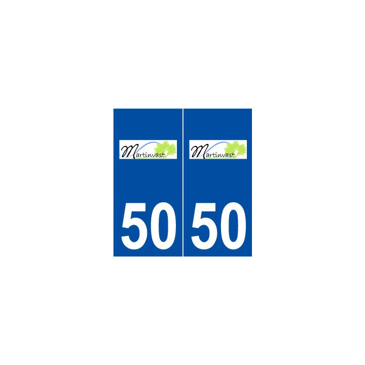 50 Martinvast logo autocollant plaque stickers ville