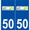 50 Martinvast logo autocollant plaque stickers ville