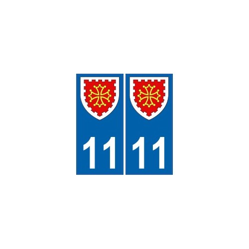 11 Aude autocollant plaque blason armoiries stickers département