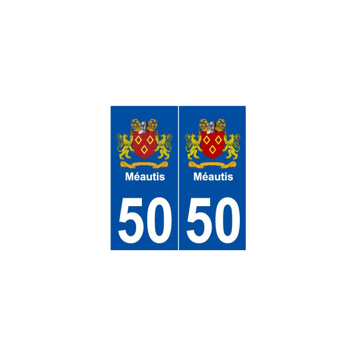 50 Méautis logo autocollant plaque stickers ville