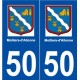 50 Moitiers-d'Allonne logo autocollant plaque stickers ville