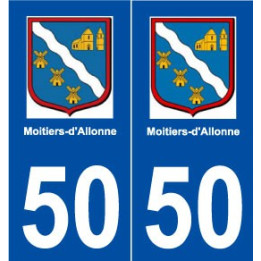 50 Moitiers-d'Allonne logo autocollant plaque stickers ville