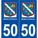 50 Moitiers-d'Allonne logo autocollant plaque stickers ville