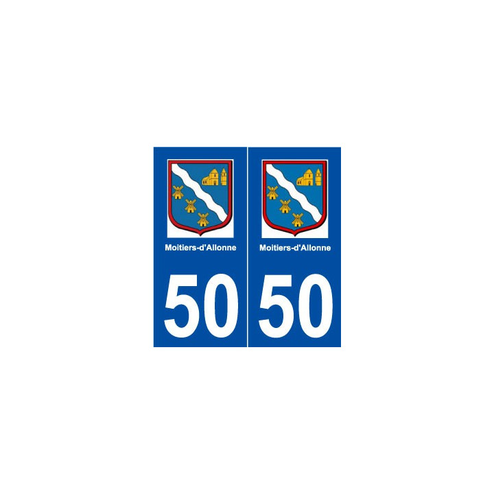 50 Moitiers-d'Allonne logo autocollant plaque stickers ville
