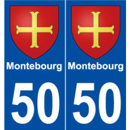 50 Montebourg blason autocollant plaque stickers ville