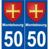 50 Montebourg blason autocollant plaque stickers ville