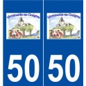 50 Montmartin-en-Graignes logo autocollant plaque stickers ville