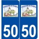 50 Montmartin-en-Graignes logo autocollant plaque stickers ville