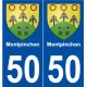 50 Montpinchon blason autocollant plaque stickers ville