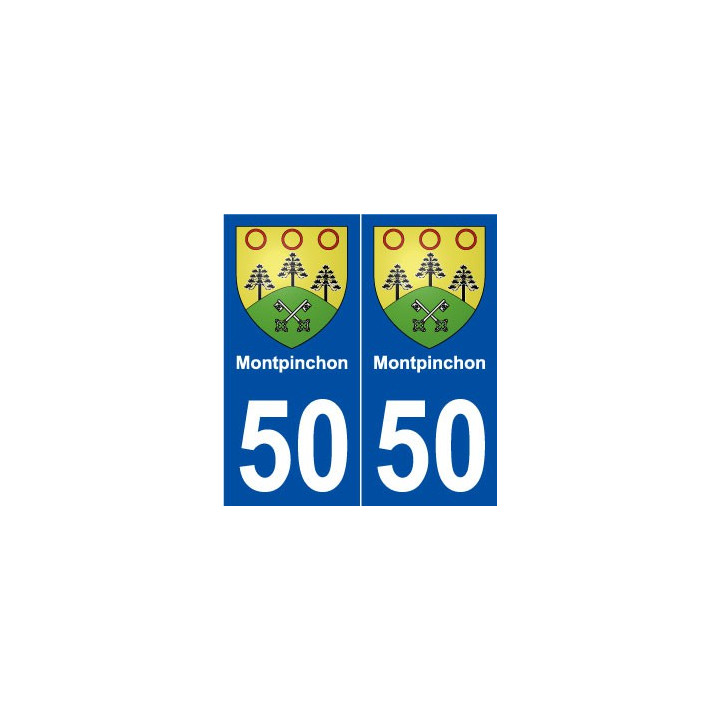 50 Montpinchon blason autocollant plaque stickers ville