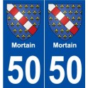 50 Mortain wappen aufkleber typenschild aufkleber stadt