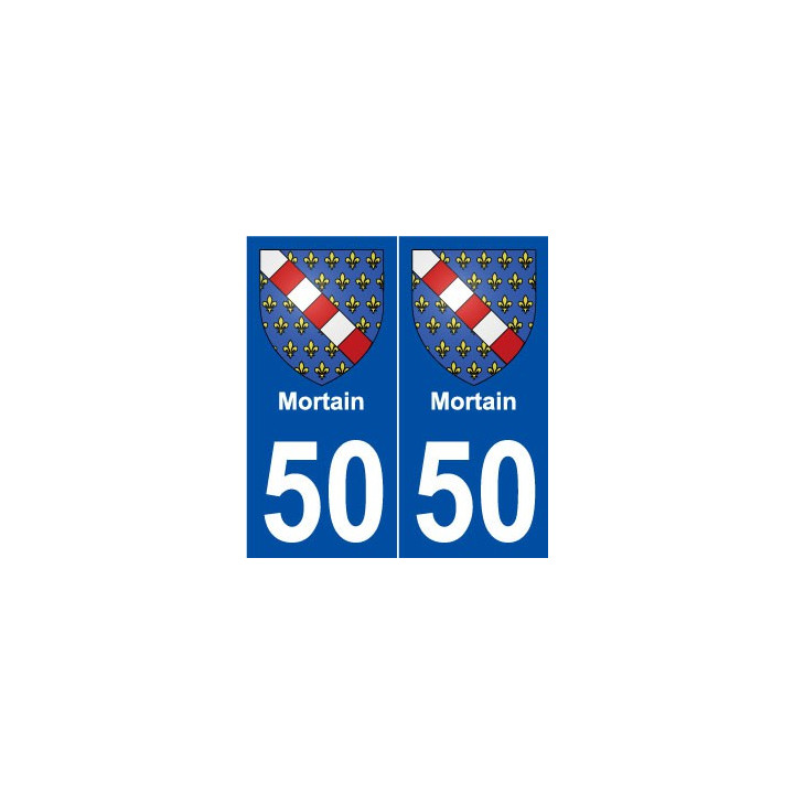 50 Mortain blason autocollant plaque stickers ville