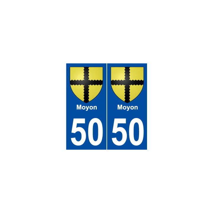 50 Moyon blason autocollant plaque stickers ville