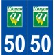 50 Moyon logo autocollant plaque stickers ville