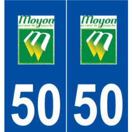 50 Moyon logo autocollant plaque stickers ville
