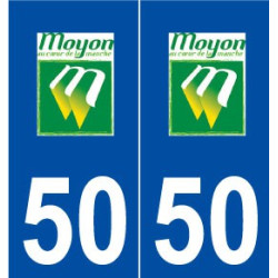 50 Moyon logo autocollant plaque stickers ville