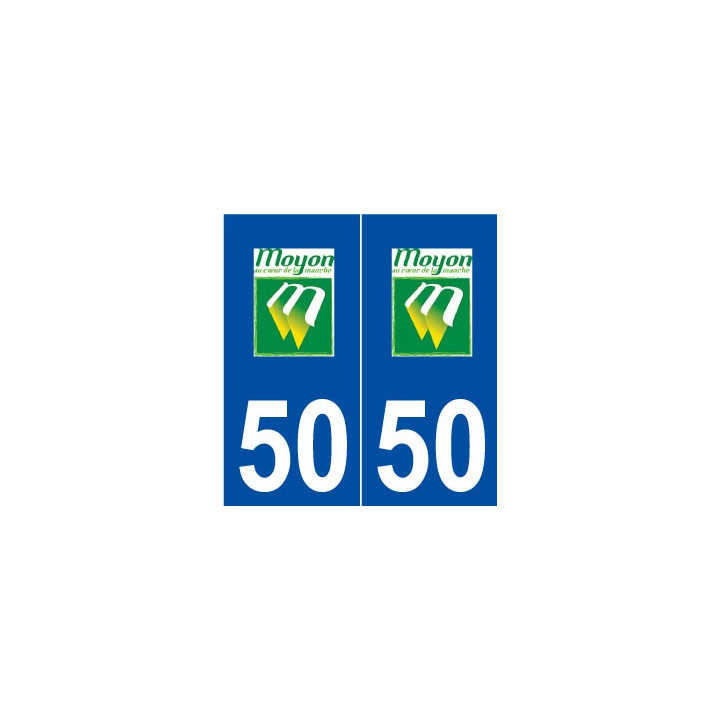 50 Moyon logo autocollant plaque stickers ville