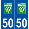 50 Moyon logo autocollant plaque stickers ville