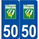 50 Moyon logo autocollant plaque stickers ville