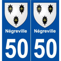 50 Négreville blason autocollant plaque stickers ville