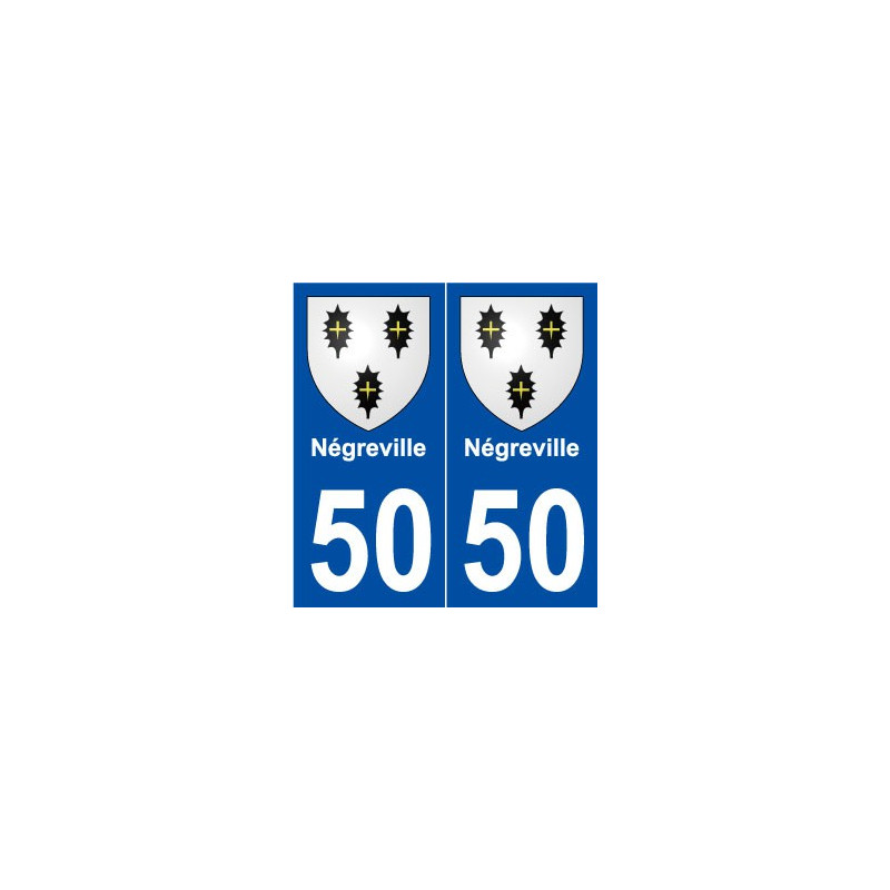 50 Négreville blason autocollant plaque stickers ville