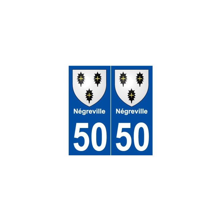 50 Négreville blason autocollant plaque stickers ville
