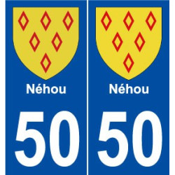 50 Néhou blason autocollant plaque stickers ville