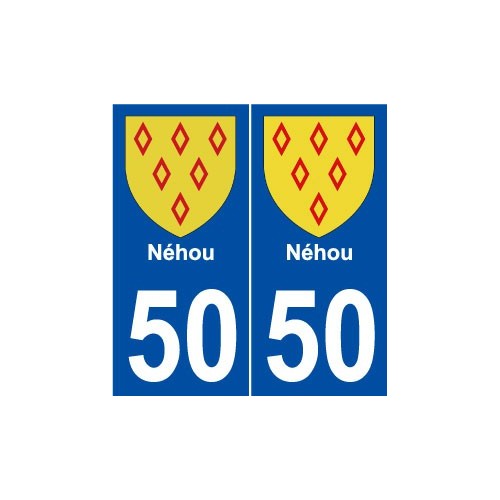 50 Néhou blason autocollant plaque stickers ville