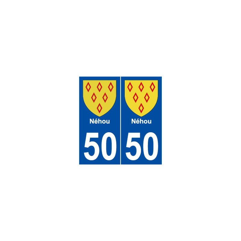 50 Néhou blason autocollant plaque stickers ville