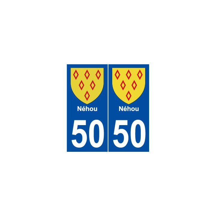 50 Néhou blason autocollant plaque stickers ville