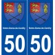 50 Notre-Dame-de-Cenilly blason autocollant plaque stickers ville