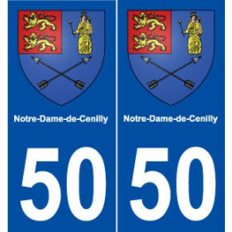 50 Notre-Dame-de-Cenilly blason autocollant plaque stickers ville