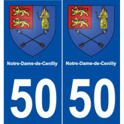 50 Notre-Dame-de-Cenilly blason autocollant plaque stickers ville