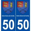 50 Notre-Dame-de-Cenilly blason autocollant plaque stickers ville