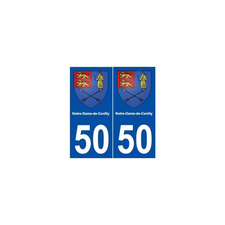 50 Notre-Dame-de-Cenilly blason autocollant plaque stickers ville