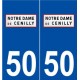 50 Notre-Dame-de-Cenilly logo autocollant plaque stickers ville