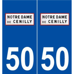 50 Notre-Dame-de-Cenilly logo autocollant plaque stickers ville