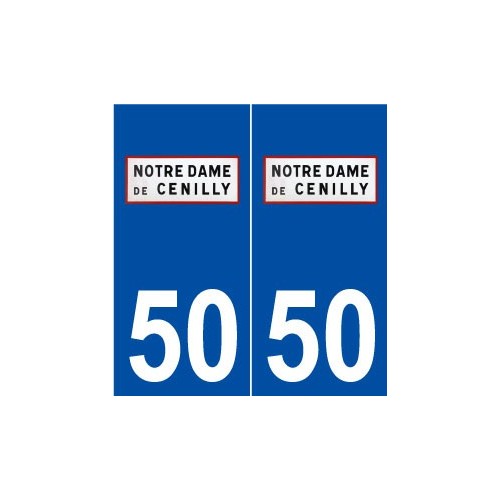 50 Notre-Dame-de-Cenilly logo autocollant plaque stickers ville