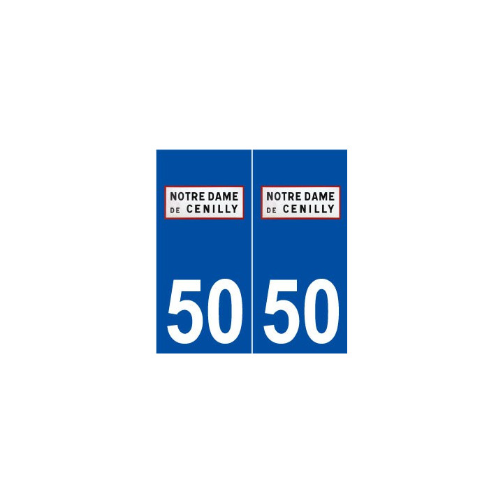 50 Notre-Dame-de-Cenilly logo autocollant plaque stickers ville