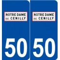 50 Notre-Dame-de-Cenilly logo autocollant plaque stickers ville