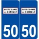 50 Notre-Dame-de-Cenilly logo autocollant plaque stickers ville
