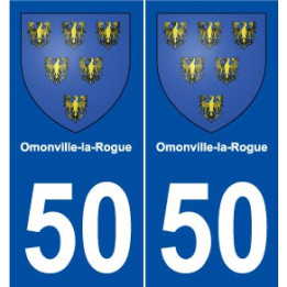 50 Omonville-la-Rogue blason autocollant plaque stickers ville