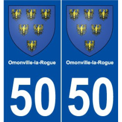 50 Omonville-la-Rogue blason autocollant plaque stickers ville